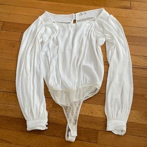 Free people flowy square neck bodysuit XS